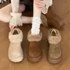 Botas de Nieve Gruesas de Felpa Multiusos para Mujer 2026 Invierno Nuevas Slip-on Versátiles Birken Zapatos de Algodón