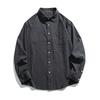 2024 Nuevo Sentido del Diseño de Alta Calle Marca de Moda Camisa de Algodón Puro Lavado Pesado Frito Camisa Artesanal Lavable Camisa de Moda Retro