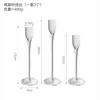 Portavelas de Vidrio Transparente Estilo Europeo, Creativo, Romántico, Moderno, Estilo Copa de Vino de Pie Alto Modelo para Boda Hotel Restaurante Decoración Suave