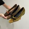 2026 nuevos zapatos planos versátiles de estilo coreano para mujer, estilo retro francés con estampado de leopardo, lazo, punta poco profunda, suela suave, punta cuadrada, elegantes