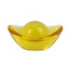 Adornos de lingotes de cristal, cornucopia de lingotes de oro, lingotes pequeños, esmalte de colores, adornos comerciales, pequeños regalos decorativos para inauguración de la casa.