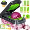 Cortador de verduras multifuncional con 7 cuchillas intercambiables rallador cortador de verduras y frutas cortador de frutas triturador de alimentos