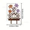 Bestseller transfronteiriço Temu: Estaca de jardim com flor colorida de metal, artesanato em ferro forjado para decoração de quintal externo e gramado