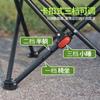 Silla Plegable para Exterior, Silla Reclinable y para Sentarse Portátil para Oficina, Descanso para el Almuerzo, Silla Lounge, Silla de Luna Ajustable de Tres Velocidades con Reposapiés