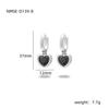 Pendientes de acero inoxidable de oro de 18 quilates con incrustaciones de diamantes de colores, de lujo, ligeros y modernos, estilo INS europeo y americano, nuevos y atractivos pendientes de acero inoxidable de titanio para mujer.