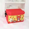 Caja de almacenamiento de escritorio de gran capacidad de dibujos animados, caja de almacenamiento plegable, dormitorio, hogar, corazón de niña, con tapa, caja de almacenamiento a prueba de polvo