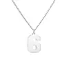 Venta caliente transfronteriza collar de números arábigos de acero inoxidable titanio acero no se decolora joyería para estudiantes hombres y mujeres accesorios de cadena para suéter