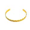 Pulsera transfronteriza de estilo frío ins de nicho, simple, con textura geométrica, para mujer, nuevo diseño chino, acero de titanio chapado en oro