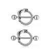 Anillo para pezón joyería para piercing corporal decoración sexy de club nocturno Barra recta de acero inoxidable hipoalergénico anillo para pezón de corazón 14g