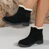 Comercio Electrónico Transfronterizo Mayorista 2026 Invierno Nuevos Botas Altas Cálidas de Terciopelo con Punta Redonda de Algodón para Mujer Botas de Nieve