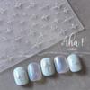Pegatinas adhesivas para decoración de uñas Aha Nail Art, con purpurina plateada, mariposa, cuatro hombres, estrella, amor, calcomanía decorativa para uñas, joyería para uñas.