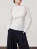 Atacado transfronteiriço roupas femininas mais vendidas outono novo vintage estilo simples design patchwork camiseta gola alta HBZXP710137