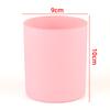 Vaso de Vela Perfumada para Cabello Lacio Portavelas de Vidrio Esmerilado Vaso Vacío Adorno Contenedor de Vela de Botella de Vidrio con Tapa Fragancia DIY