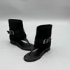 Botas chinelo de salto plataforma da moda para mulheres, Novidades da Primavera, Sola Grossa, Versátil, Sola Macia, Botas Curtas de Bico Aberto, Sandálias Rasteirinhas Romanas