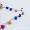 Acessórios de bola de lã colorida feitos à mão renda diy roupa feita à mão tecido para casa cortina renda renda decorativa bola de lã