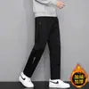 Pantalones de Felpa para Hombre Otoño e Invierno Nuevos Pantalones Deportivos de Felpa para Otoño e Invierno Pantalones Casuales Rectos para Hombre