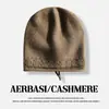 Nuevos estilos de otoño e invierno: cordón, sombreros de borde enrollado, tejido de cachemira, sombreros de mujer de color liso, gorros de punto cálidos sencillos