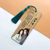 Marcapáginas de Bambú Nanzhu con Poesía de Nan Lan, Estilo Chino Clásico Cultural y Creativo Marcapáginas de Bambú para Estudiantes para Aprender Poesía Antigua, Marcapáginas Creativo