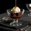 Taza de helado de acrílico taza de jugo de plástico ensaladera batido bebida fría postre de helado tazón tamaño pequeño alto taza de yogur
