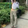 Calça larga com estampa de leopardo retrô americana para homens e mulheres, novo estilo verão 2026, solta, modeladora, casual, calça comprida