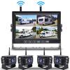 Monitor grabador digital inalámbrico HD de 7 pulgadas para marcha atrás con imagen delantera y trasera, monitoreo de punto ciego de 360 grados izquierdo y derecho