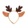 Tiara de galhos estilo floresta para mulheres, adereço de cabeça de animal fofo, acessório de cabelo de tecido antiderrapante infantil para Halloween para lavar o rosto