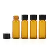 Frasco Pequeno de Óleo Essencial 3ml Frasco Recarregável Frasco de Vidro Âmbar Frasco de Teste com Tampa de Rosca Frasco Recarregável para Cosméticos de Viagem