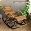Cadeira Preguiçosa de Rattan, Poltrona Reclinável de Rattan, Cadeira de Balanço para Idosos, Cadeira de Balanço para Adultos com Encosto, Uso em Casa no Verão, Cadeira para Sesta em Varanda de Lazer