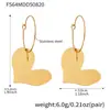 Xinyixinxin Joias Aço Inoxidável Coração Flor de Resina Brincos Moda Transfronteiriça Personalizados Brincos Grandes Que Não Desbotam