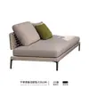 Sofá exterior de mimbre estilo nórdico, adecuado para patios, balcones, áreas de ocio al aire libre, terrazas, salas de estar y invernaderos; un juego de muebles de diseñador