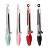 Pinza de silicona para alimentos transfronteriza de Amazon con soporte para barbacoa, pinza para alimentos de dos piezas de 9 y 12 pulgadas
