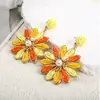 Pendientes de Flor de Rafia y Perlas Transfronterizos, Pendientes Tejidos a Mano de Moda, Parche Dulce de Colores, Estilo Vacacional