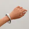 Moda Europeia e Americana Simples Metal Pesado Elegante Anel Geométrico Colar Brilhante Gota de Água Pulseira Brincos Conjunto de Joias para Mulheres