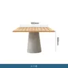 Mesa y Sillas de Comedor de Madera Maciza para Villa al Aire Libre Muebles de Teca para Jardín y Patio Juego de Mesa y Sillas de Comedor al Aire Libre para Jardín
