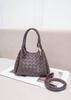 Bolsa de Paracaídas Nueva de Verano 2025 Bolso Tejido de Piel de Oveja Hebilla de Cuerda Metálica Bolso de Cuero Genuino para Mujer Bolso de Hombro Cruzado