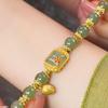 Passo a passo Lótus pulseira chinesa nova e quente imitação de jade Hetian quadrado pulseira de contas de açúcar lótus presente de alta qualidade para mulheres
