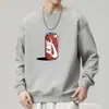 Moletom Masculino Pesado Outono/Inverno Cross-border Lightning Warehouse Tamanho Plus Casual Gola Redonda Estampa de Cola Manga Longa Solto Camiseta