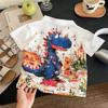 2025 Nuevo Verano Niños Polo Dibujos Animados Graffiti Tops Casual Moda Infantil Suelto Coreano Camisetas de Manga Corta