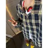 Camisa de Cuadros Retro Americana para Hombre Primavera Verano Marca de Moda Vibe High Street Camisa de Manga Larga Juvenil Moderna Versátil Ropa de Abrigo