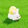 Micro-Paisagem Resina Pequenos Enfeites Desenho Animado Fofo Ovo de Páscoa Coelho Boneca Desktop Carro Decoração de Coelho Fofo