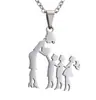 Collares Cruzados de Acero Inoxidable para Madre e Hija/Hijo, Collar de Madre, Cadena para Clavícula del Día del Maestro, Accesorios de Cadena Cruzada