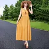 Vestido Longo de Algodão e Seda de Alta Qualidade Estilo Resort Francês 2026, Vestido Longo de Verão para Praia, Peça Tendência para Sessões de Fotos