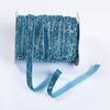 El fabricante vende varias especificaciones de cintas de terciopelo elástico con purpurina de alta elasticidad para decoración de regalos de boda.