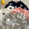 Camiseta casual de manga larga para niños, nuevo estilo primavera y otoño 2026 con estampado de estrellas para niños y niñas, camiseta básica para bebé, holgada y elegante