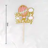 Paquete de 10 bolas de pelo para decorar tartas de cumpleaños, nubes, luna roja enchufable, nubes blancas, adornos de arcoíris para tartas, banderas.