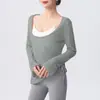 Yoyo Recomienda Ropa Deportiva de Secado Rápido para Mujer 2025 Nuevas Camisetas de Yoga Ropa de Entrenamiento de Manga Larga para Mujer