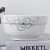 Tazón protector de borde de 6 pulgadas nuevo de porcelana ósea cerámica tazón para fideos instantáneos tazón de arroz para el hogar atado con regalo promocional para promoción en el lugar LOGOTIPO personalizable