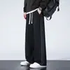 Calças Casuais Masculinas de Outono Calças de Moletom Finas de Perna Larga Calças Esportivas Casuais Largas Calças Retas Jovens Tendência Calças Listradas