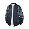 Tejido Entrelazado Suministro Exclusivo Transfronterizo Talla Europea Chaquetas de Hombre Primavera y Otoño Nueva Moda Tendencia Estampado Juventud Estilo Simple