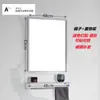 Espejo de Baño Inodoro Inodoro Espejo de Cristal Espejo Cuadrado Colgante de Pared Sin Perforaciones Colgante Horizontal Colgante Vertical Soporte de Espejo